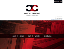 Tablet Screenshot of contactcreative.com